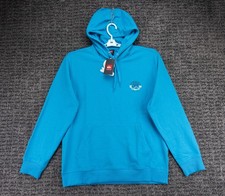 Quiksilver Hoodie Mens Large Horizon Blue Graphic Logo Pullover Sweatshirt NWT