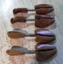 Vintage Rochester Shoe Tree Co Form Keepers Wood (Form Size 4) Two Pair