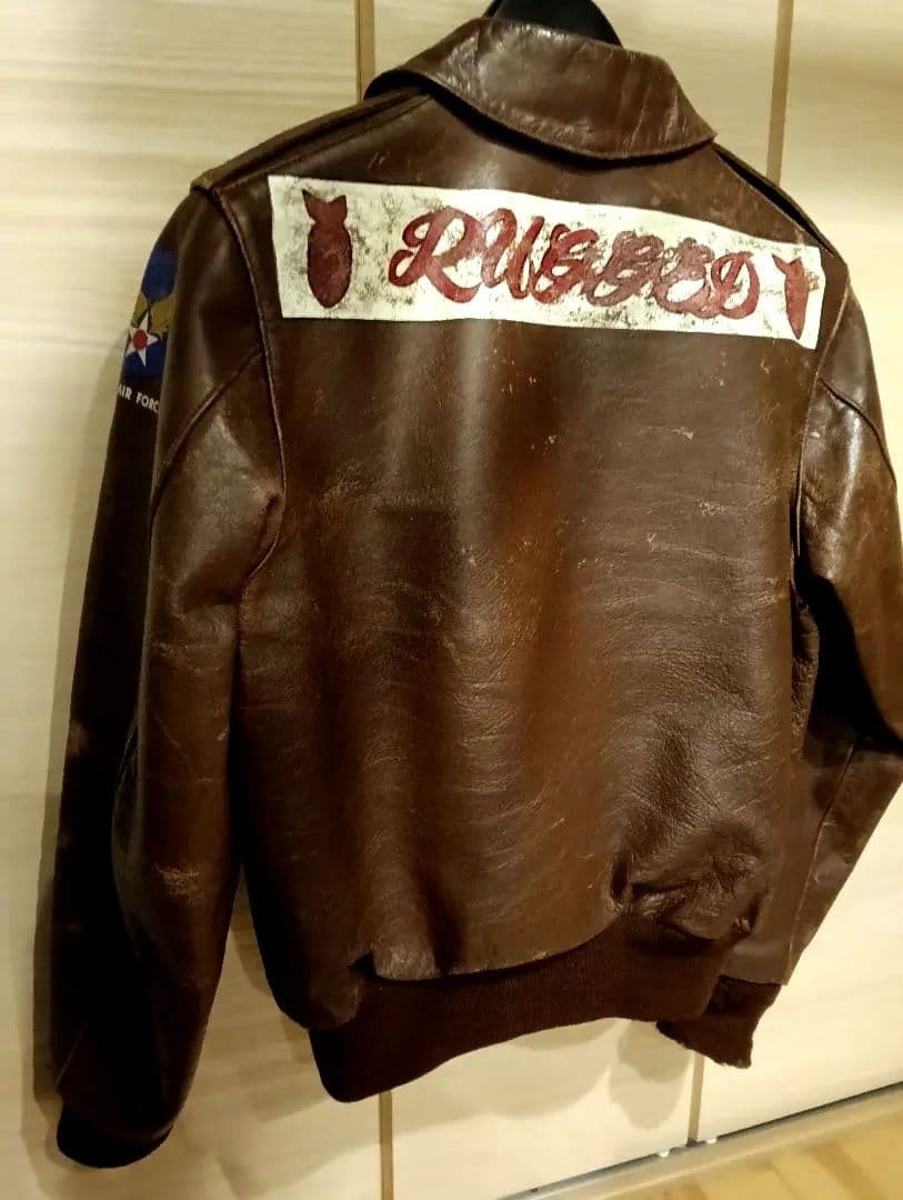 Buzz Ricksons A2 Leather Jacket Flight Riders - image 3