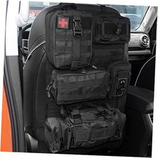 Tactical Front Seat Back Storage Bag/Hanger Bag Organizer with 5 Black