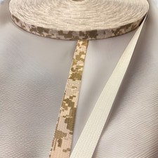 .75" Nylon Webbing Digital Desert Camo 17337 One Side Pattern 10 Yds USA