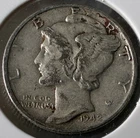1942 P MERCURY 10c DIME 90% Silver American Coin #20