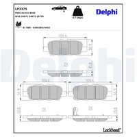 Delphi Bremsbelagsatz, Scheibenbremse LP3375 FüR Nissan
