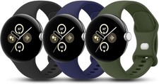 Tobfit new 3 Pack Google Pixel Watch Bands, Compatible with Watch 3/2/1 - 41mm