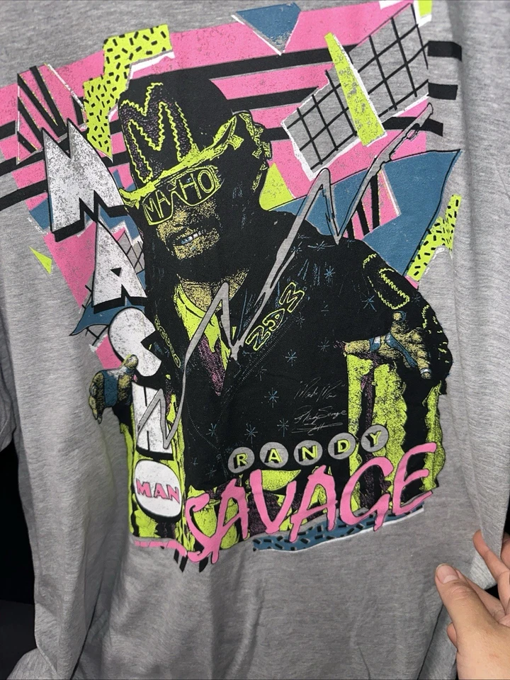 Macho Man Randy Savage Shirt Mens Medium Pro Wrestling WCW WWF NWO 2XL - Image 2 of 4