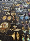 Large Vintage Costume Jewelry Lot Wearable – 100+ Pieces Clip On Earrings