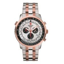 Swiss Alpine Military Herren Uhr Chrono Analog Quarz 7078.9152SAM-1 Edelstahl