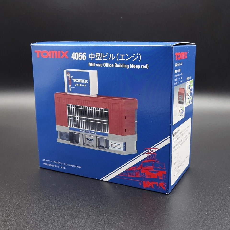 Tomix 4056 - Mid-size Office Building (Dark Red) - Spur N