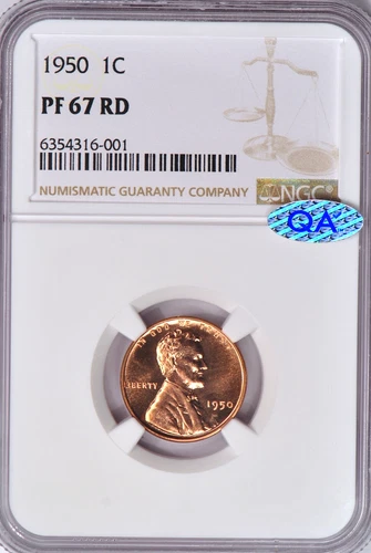 1950 Lincoln Wheat Cent Proof NGC QA PF 67 RD PR 67 Gem Coin Double Verified 1C