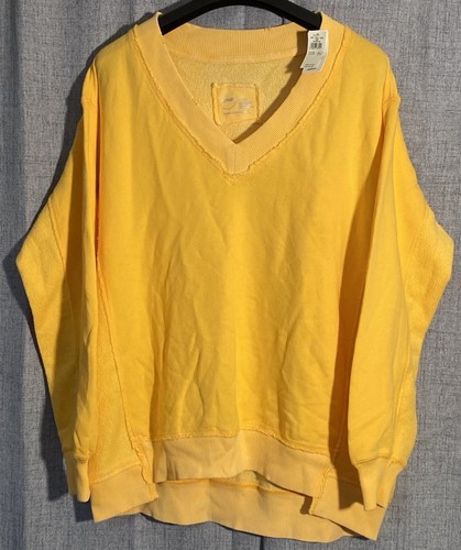 Aerie Damen Oversized Getaway Sweatshirt Farbe Orange Soak It Up V-Ausschnitt XXS - Bild 2 von 4