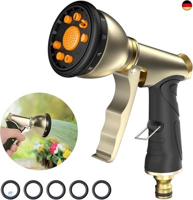 Garten Handbrause Wasserspritze, 100% Robustes Metallgehäuse, mit Einstellbarem