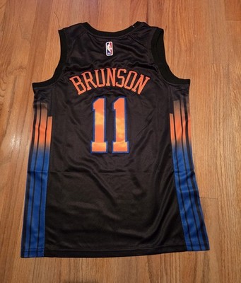 men's size NYK #11 jalen brunson 44-54 S-2XL black stitched NWT