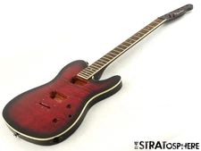 Fender FMT Tele Flame Maple Top BODY + NECK Set Neck Black Cherry Burst
