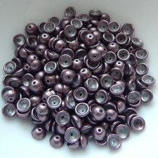 4x2mm Teacup 10 grams Beads - Saturated Metallic Red Pear - Czech Glass Beads
