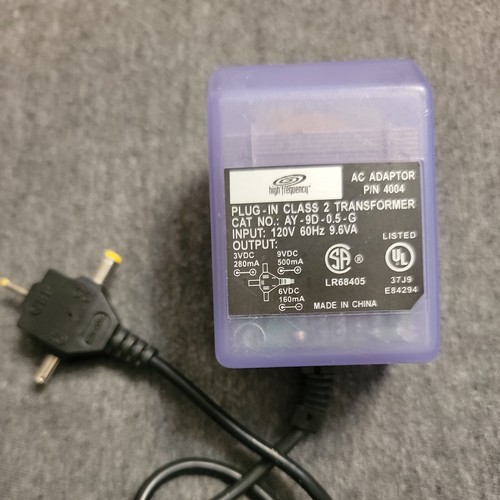 High Frequency AC Adaptor P/N 4004 Game Boy, Pocket, Game Gear GB GG GBP Works