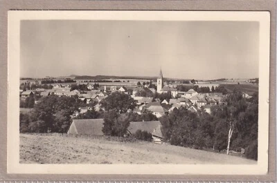 Ansichtskarte Hořepník/Horschepnik - Ortsansicht/Stadtansicht mit Kirche - 1959 - Bild 1 von 2