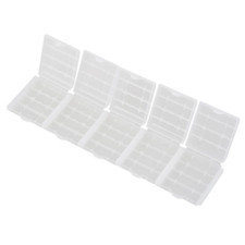 5Pc Plastic Battery Storage Box Case Cover Holder Transparent Hard Plastic Box