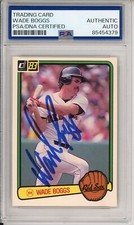1983 Donruss Wade Boggs SIGNED Rookie RC Card PSA DNA COA Autograph HOF