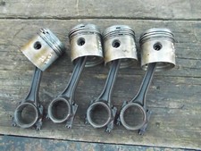 Massey Harris 33 Mh Tractor Original (4) Engine Motor Pistons W/ Rods & Caps