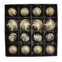 16 Packung 60Mm Luxus Kugeln Christbaumschmuck - Gold