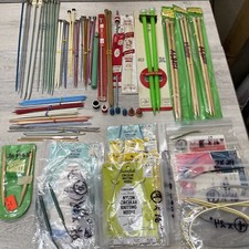 Large Lot knitting Needles Bamboo, Interchangeable, Circular Needles, 106 Pcs.