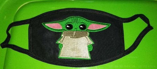 Baby Yoda Jedi BigLittle 2pk Star Wars Mandalorian Embroidered Face Mask + PM2.5 - Picture 8 of 10