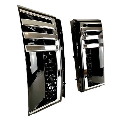 SVA Style Side Vents Black Chrome Wing Grilles Fits Range Rover L322 2005-12 - Picture 3 of 14