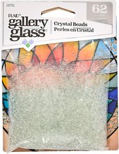 Plaid Gallery Glass Crystal Beads  62 grams