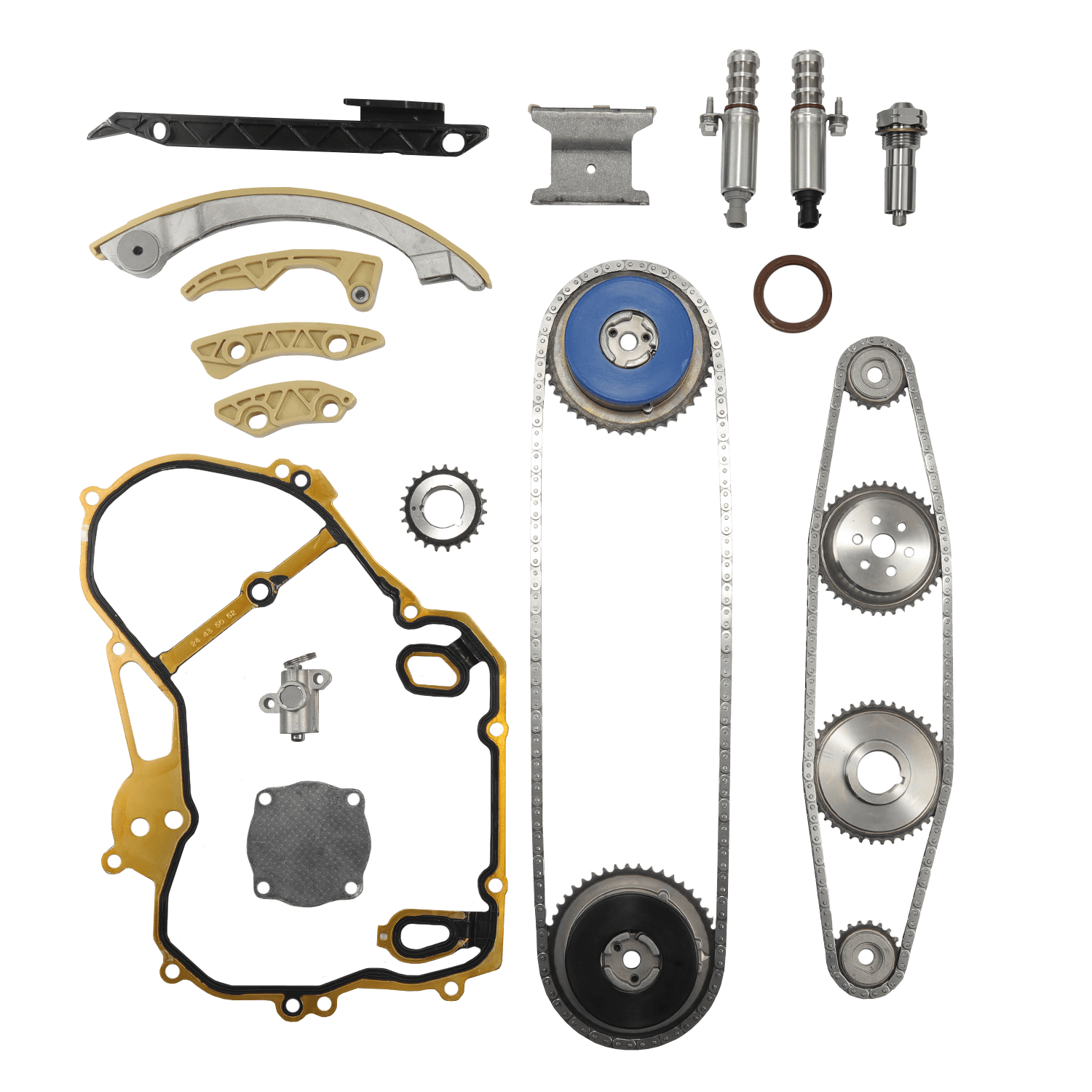 Timing Chain Set VCT Selenoid Actuator Gear Cover Gasket Fit GM Ecotec