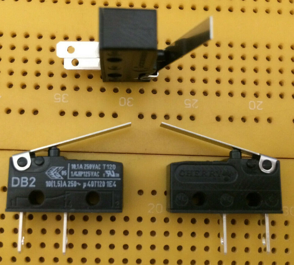 CHERRY ZF 10A 250Vac SPST Sub Miniature Lever Microswitch Silver Contacts DB2 Multi Qty