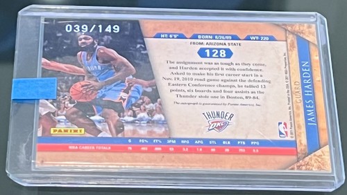 James Harden 2011-12 Panini Gold Standard Auto Autograph /149 - Picture 2 of 2