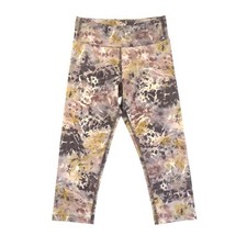 KOS USA Purple Gold Capri Leggings Womens Small S Pull On Made in USA