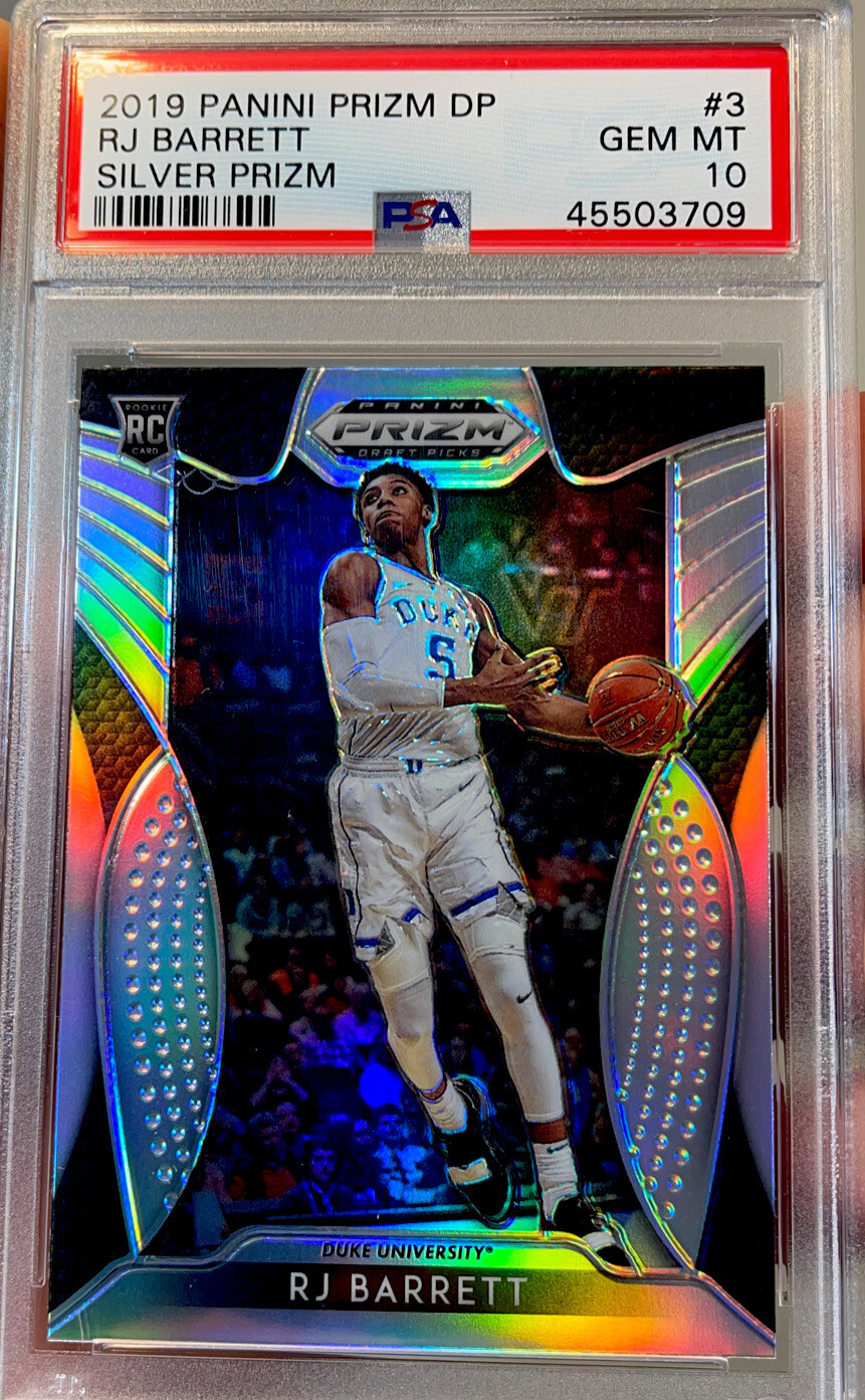 2019 Panini Prizm Silver Rj Barrett ROOKIE 10 GEM MINT PSA New York Knicks