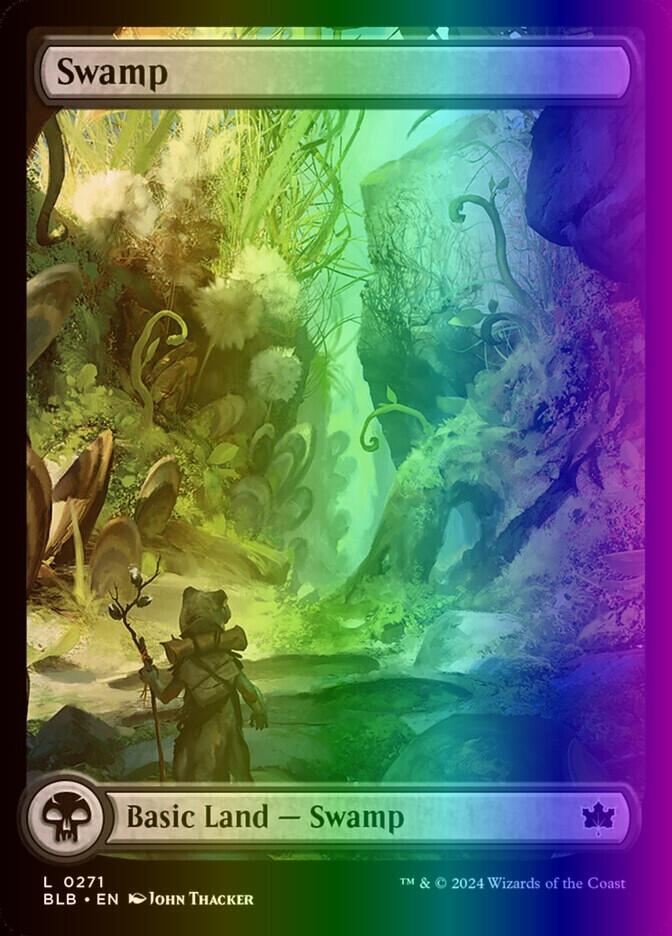 MTG Bloomburrow Swamp 271/427 LP Foil Magic the Gathering