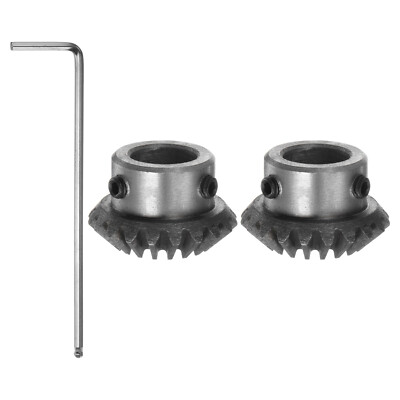 2Stück Kegelrad 1.5M 20 Zähne 14mm Welle Loch 1:1 Ritzel 45# Stahl 1.5 Modul 90°