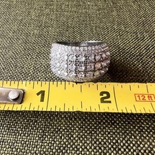 925 Sterling Silver Thick Eternity Band Ring Size 9.5