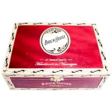 Brick House Robusto Empty Wooden Cigar Box 8.5" x 6.25" x 3"