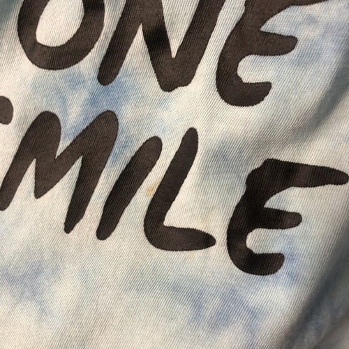smiley world blue tye-dye t shirt one smile at a time size l kids - Picture 4 of 6