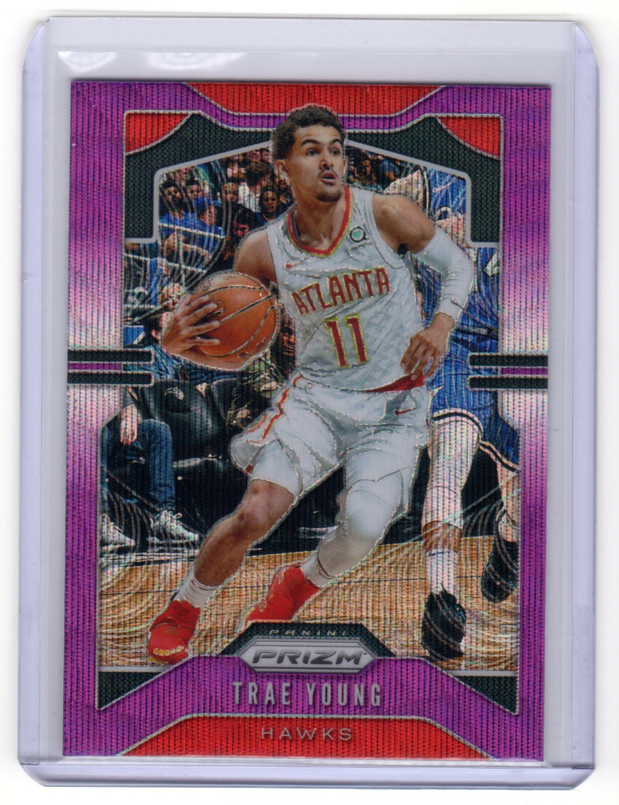 TRAE YOUNG  SP ▪  2019-20 Prizm   PURPLE WAVE Prizm #31   Hawks