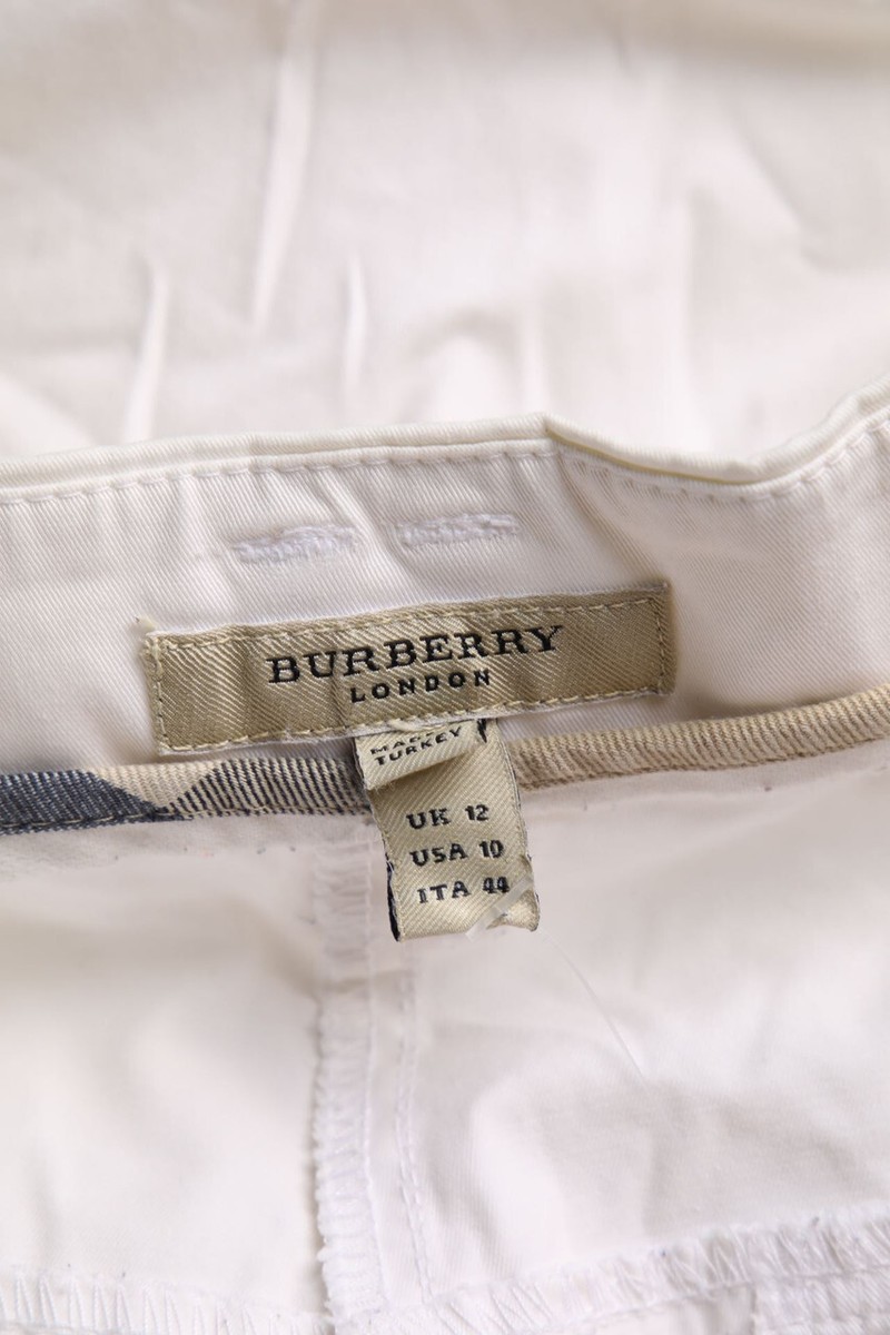 BURBERRY BRIT Chino Pants UK 12 = D 38 ivory | eBay