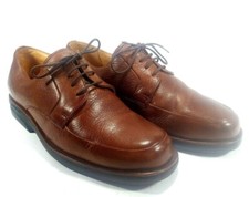 Carlo Morandi Men's Brown Leather Lace Up Oxfords Made in Brazil Size 9D
