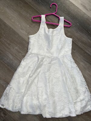 Girls PS Aeropostale ivory lace sleeveless dress size 14 | eBay