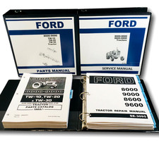 Ford 8000 9000 8600 9600 Tractor Service Parts Manual Repair Shop Set Workshop