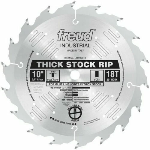 Freud 10" x 18T LM71M010 Thick Stock Rip Saw Blade