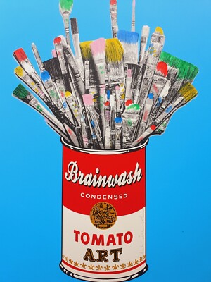 Mr. BRAINWASH Thierry Guetta TOMATO POP - Blue Bansky HANDSIGNIERT /95 PoP ART