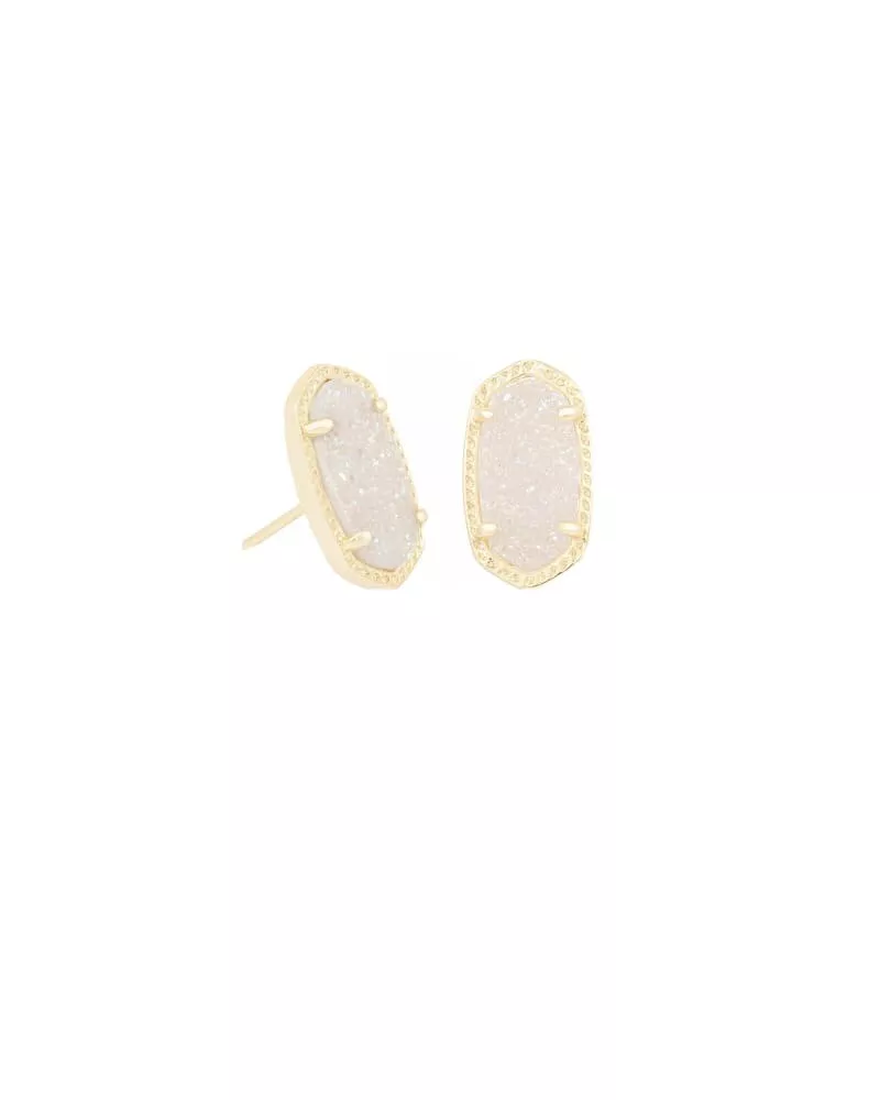 Kendra Scott Cade Stud Earrings - Iridescent Drusy/Rose Gold | eBay