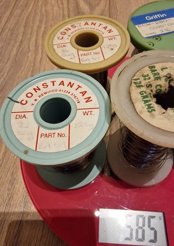 Joblot CONSTANTAN wire bare 125g x 5 500 grams in total - Picture 10 of 12