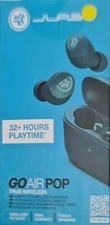 JLAB GO AIR POP TRUE WIRELESS EARBUDS BLUETOOTH IN TEAL IN DAMAGED PACKAGING