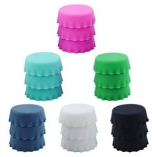 18Pcs Silicone Rubber Bottle Caps Reusable Beer Soda Bottles Caps Kitchen Gadget