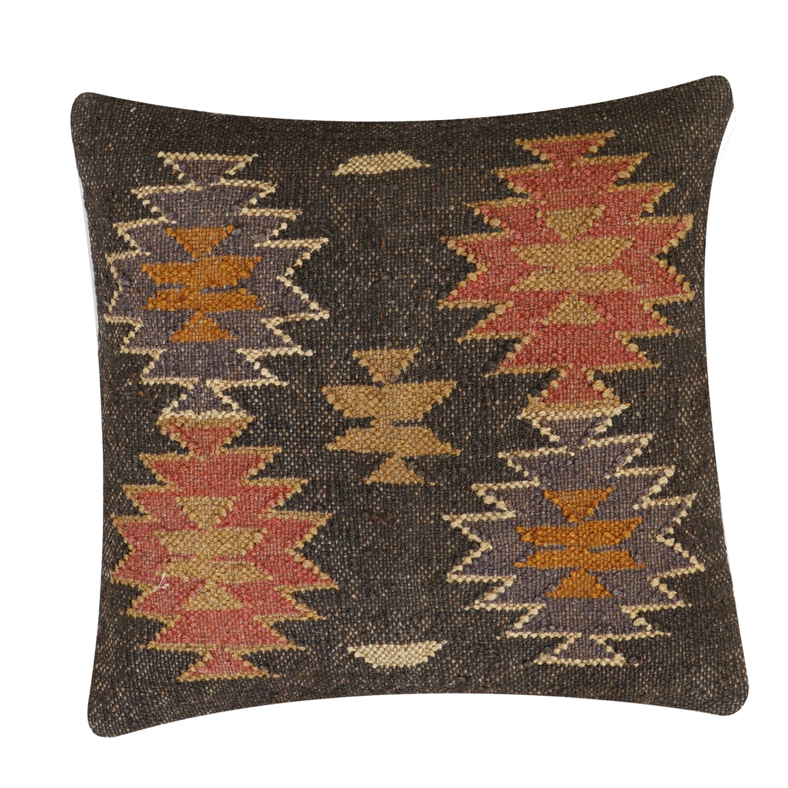 Indian Handmade Jute Kilim Cushion Cover Square 18 for Sofa Home Decor